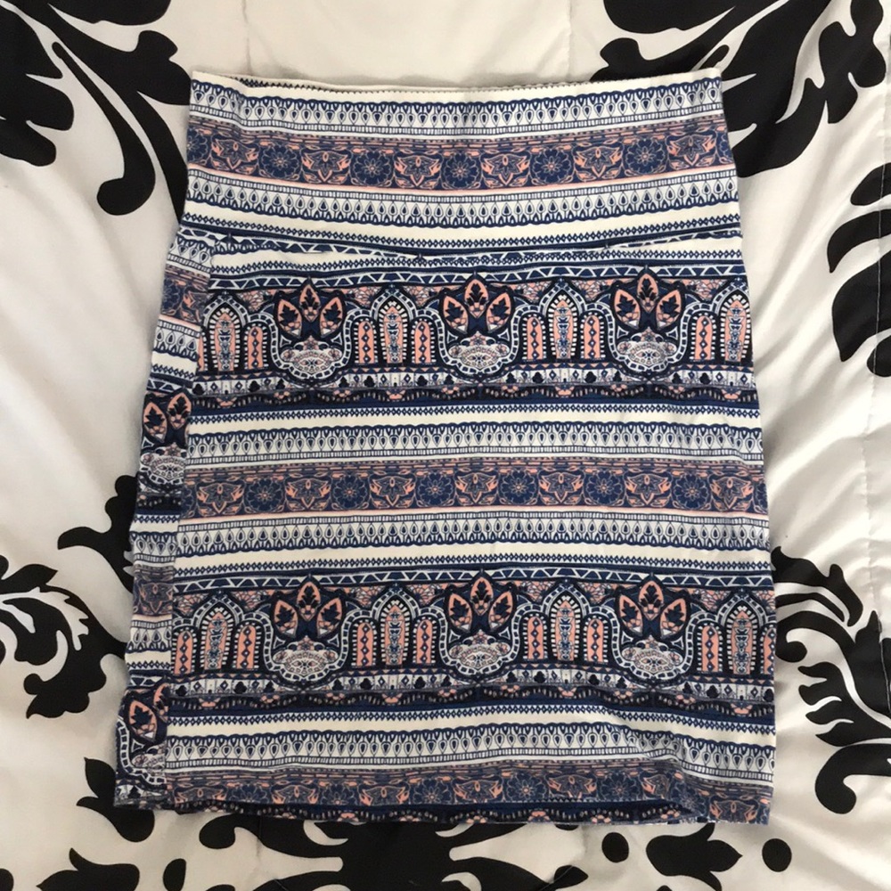 Printed Pencil Skirt